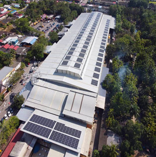  900KW projetos de telhado usando forma de U ferrovia na malásia